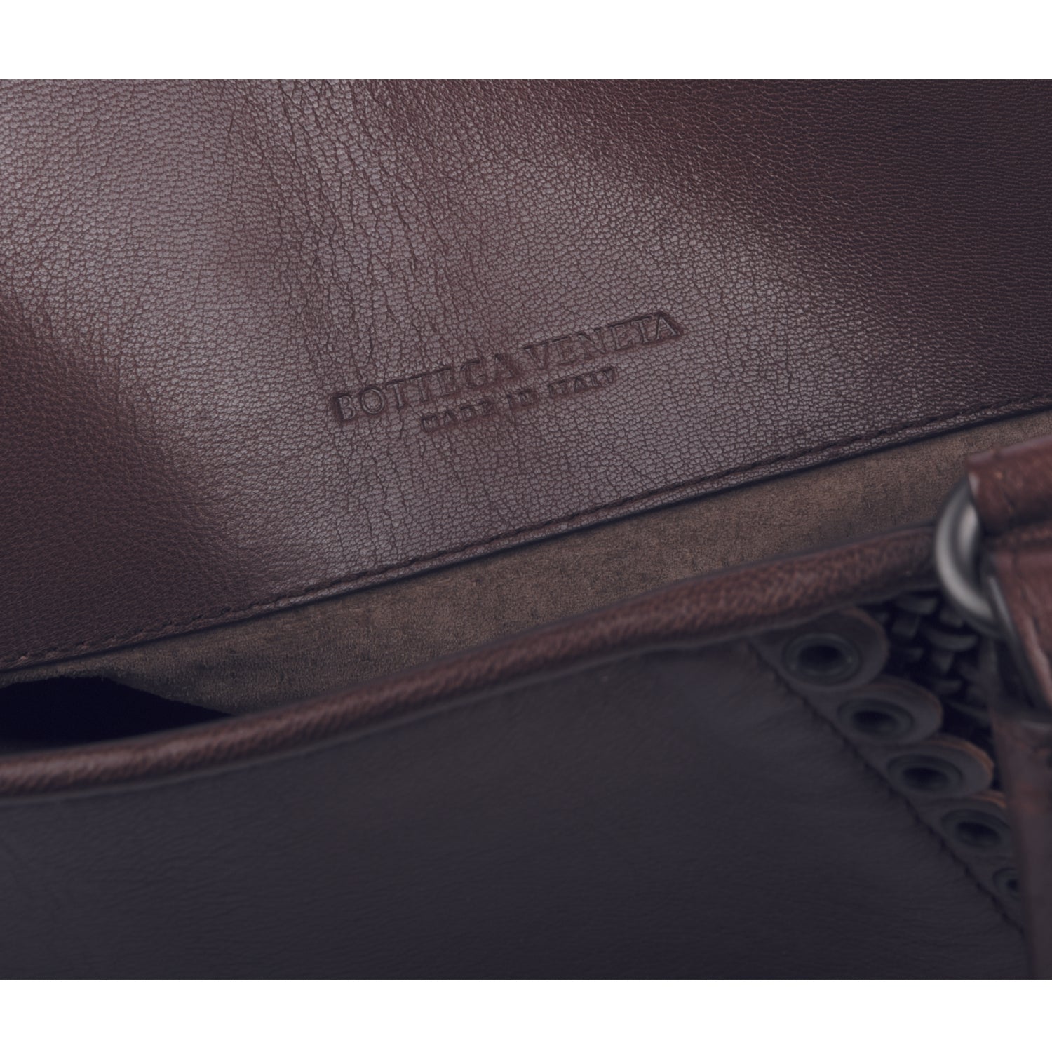Rugiada Leather Grommet Detail Medium Tote