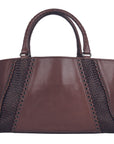 Rugiada Leather Grommet Detail Medium Tote