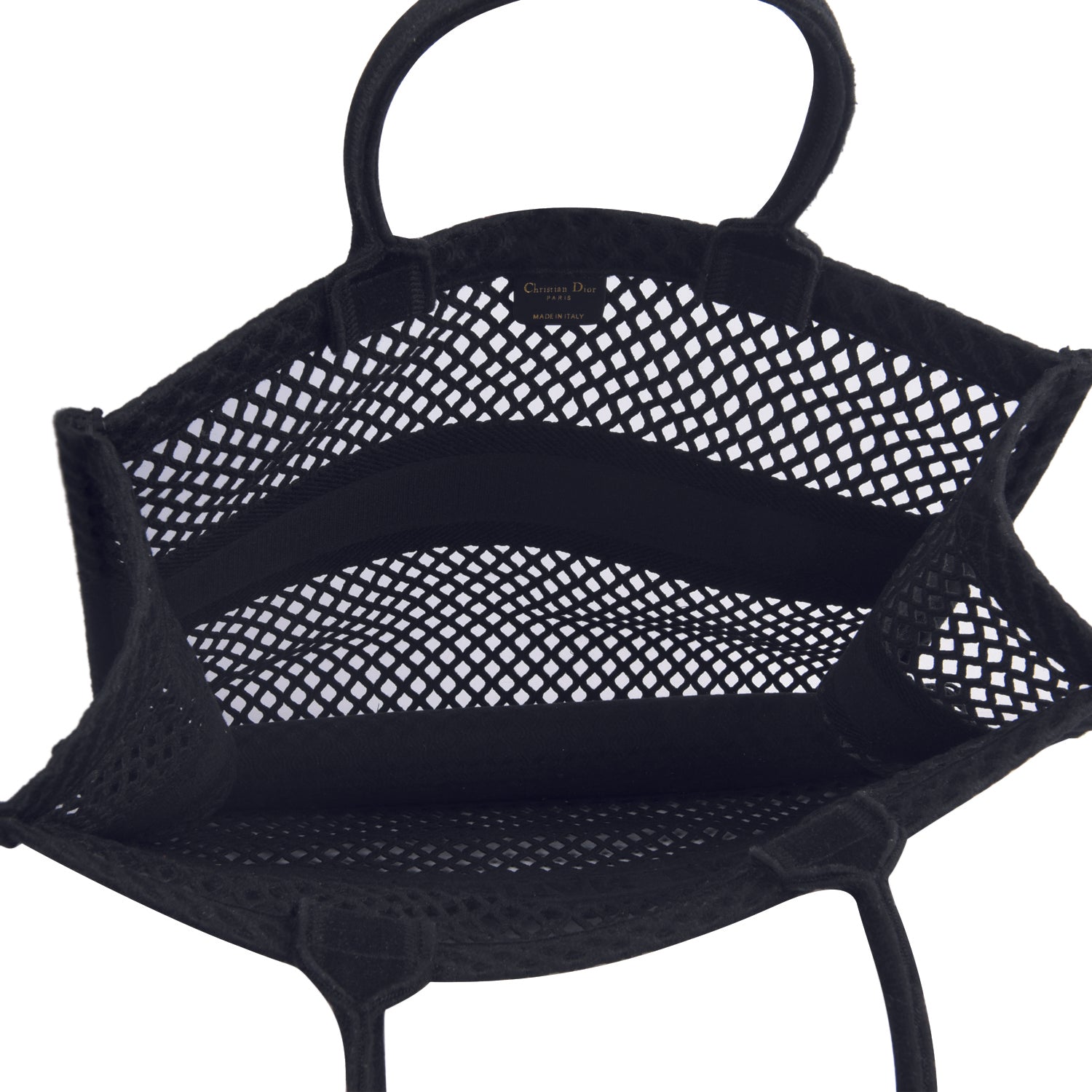 Mesh Embroidered Book Tote Bag