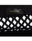 Mesh Embroidered Book Tote Bag