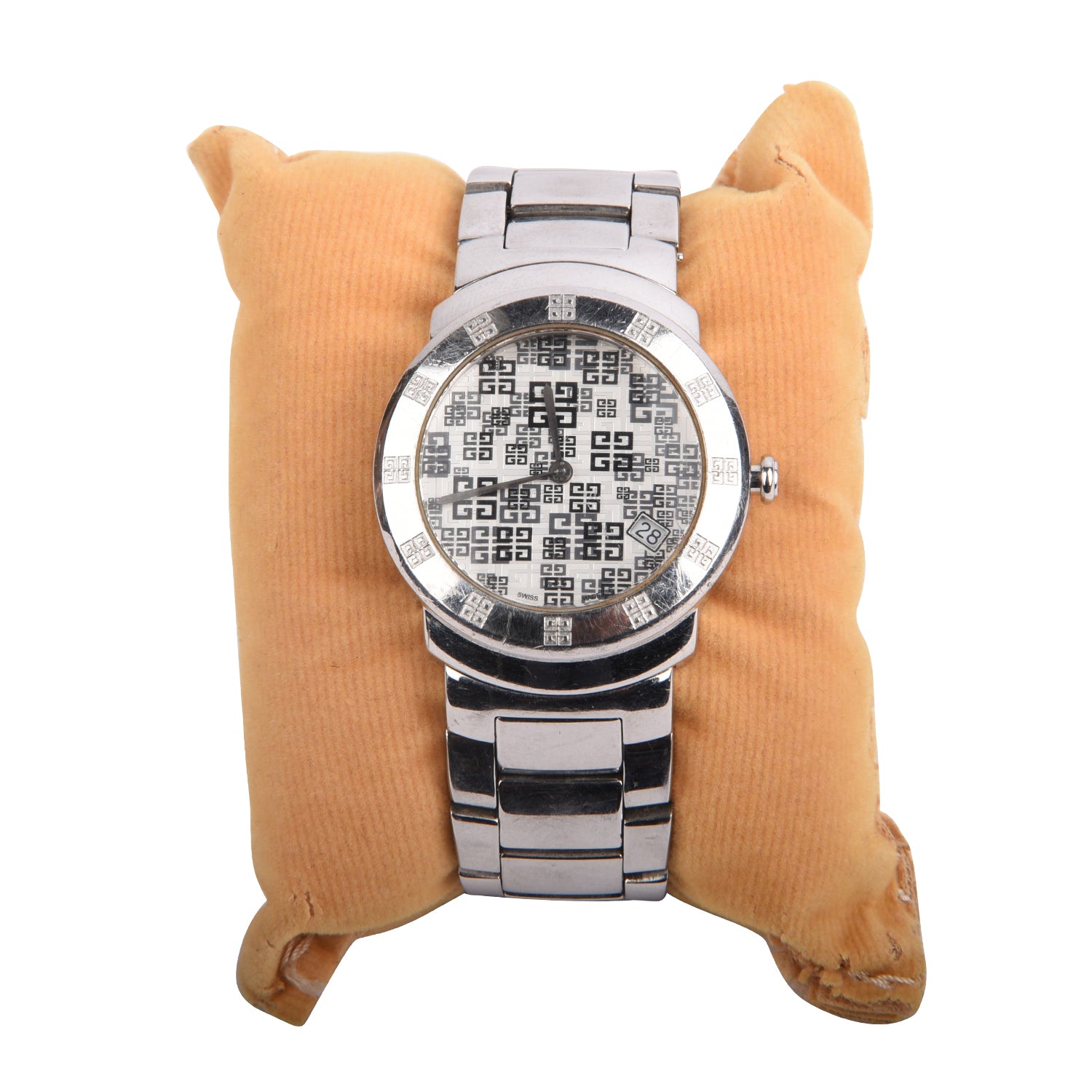 Givenchy Silver Apsaras Round Women's Wrist watch