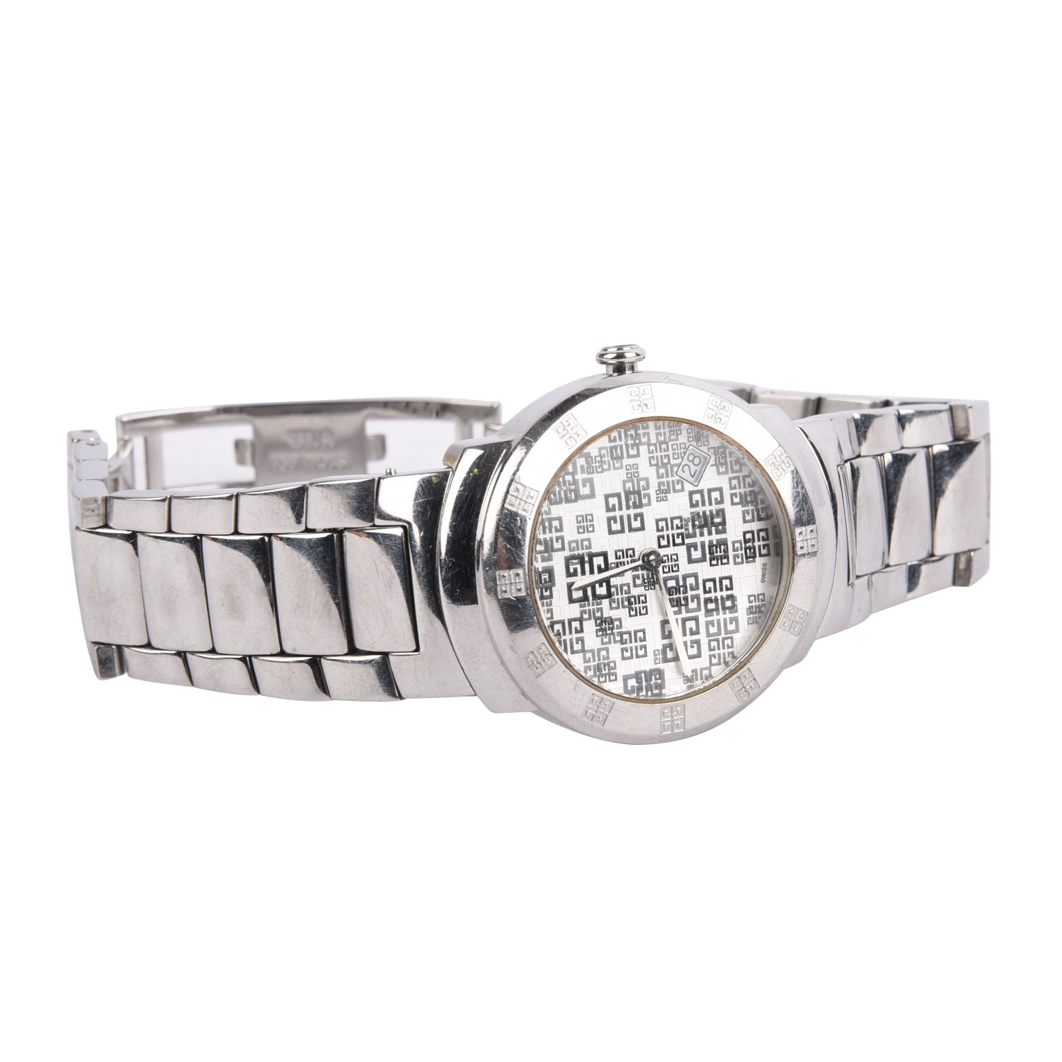 Givenchy Silver Apsaras Round Women's Wrist watch