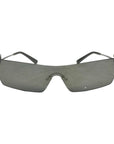 Dolce Gabbana Silver Mirror Shield Sunglasses