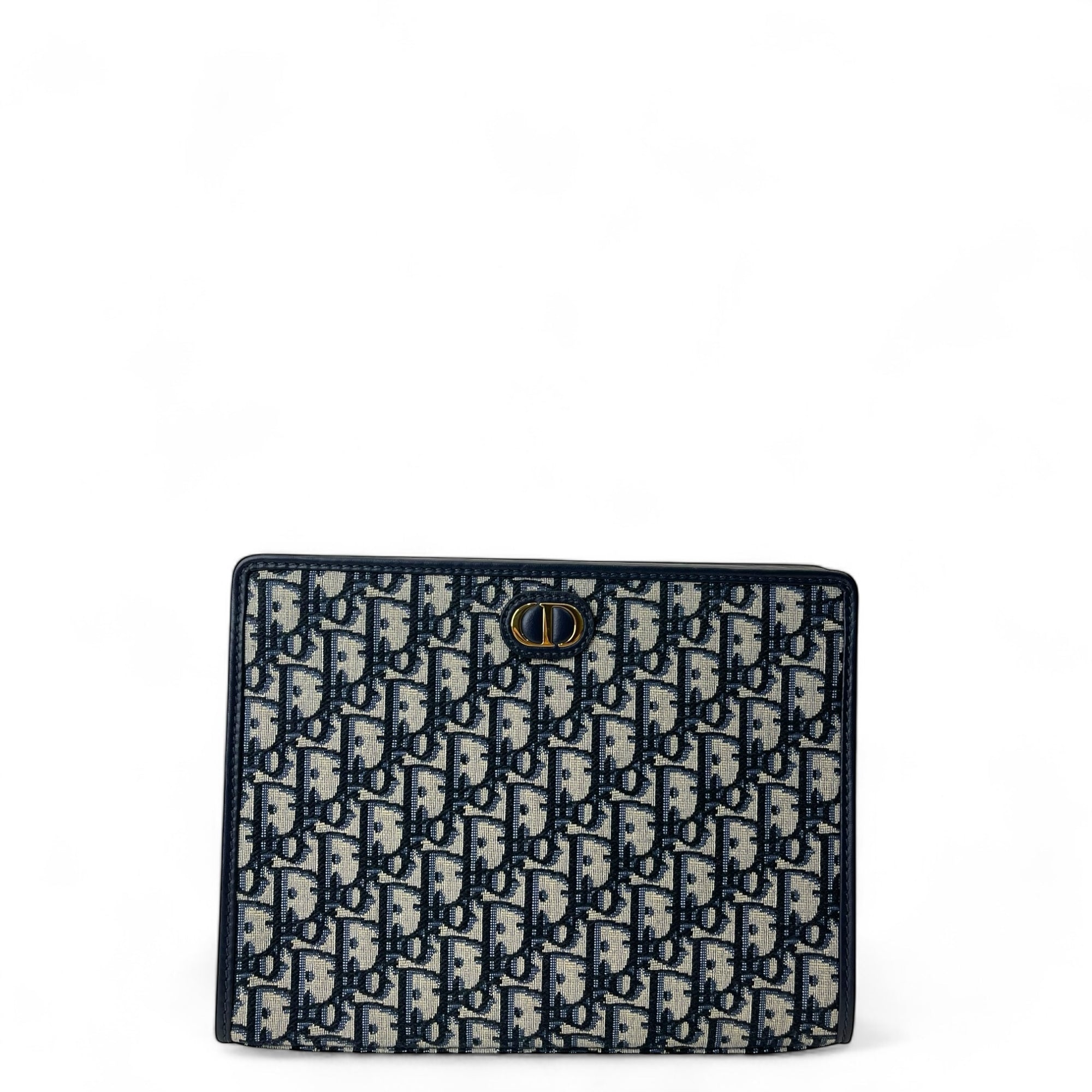 Dior 30 Montaigne Dea Pouch in blue Dior Oblique jacquard