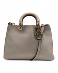 Dior Beige Diorissimo Leather Medium Shopper Tote Bag
