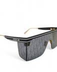 Dior Navy Blue Oblique DiorClub M1U Shield Sunglasses