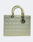Dior White Cannage Leather Large Lady Dior Tote
