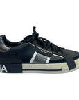 Dolce & Gabbana Black Leather and Rubber Custom 2.Zero Sneakers EU 44