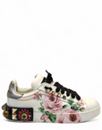 Dolce & Gabbana Multicolor Leather Printed Appliques Sneakers Size- 37.5