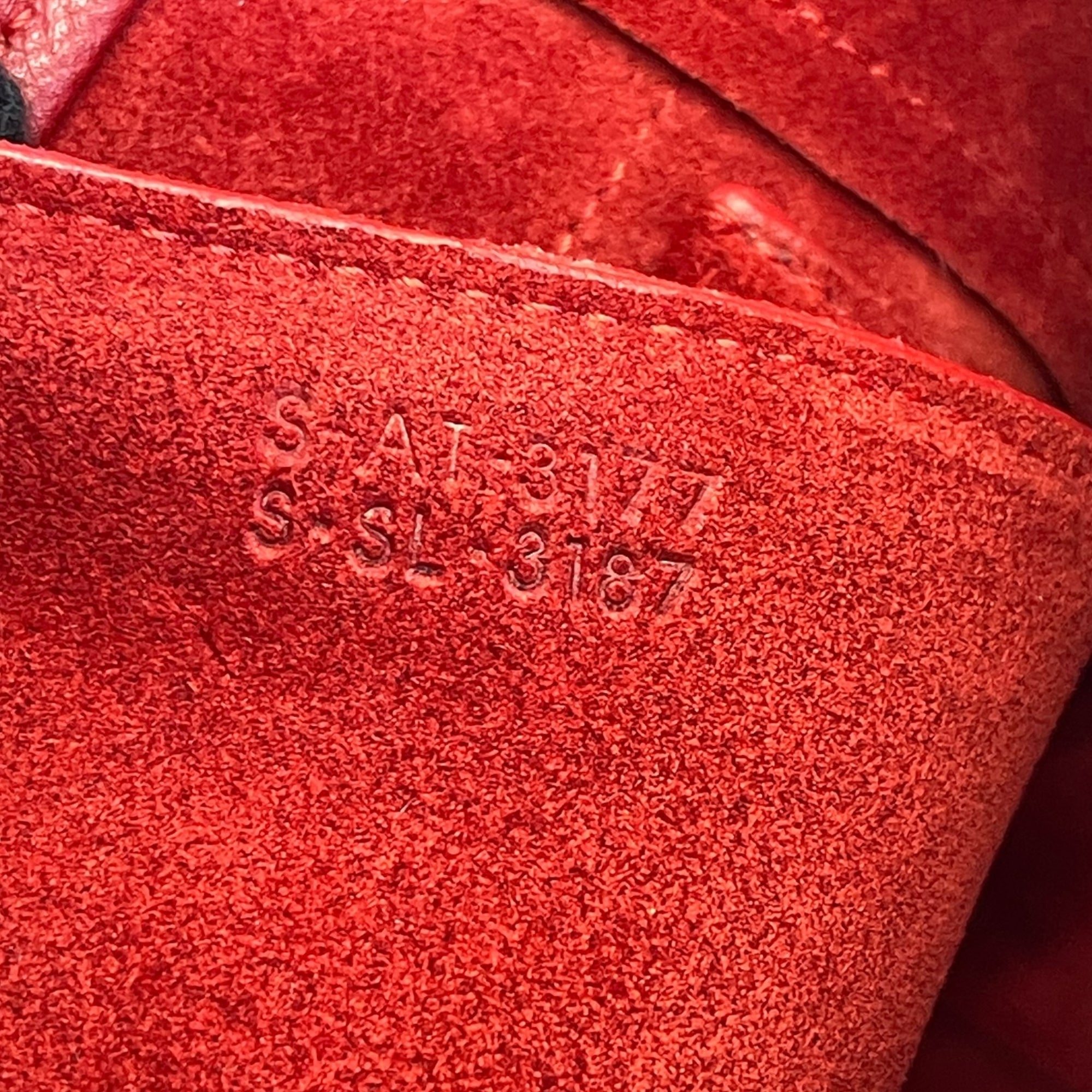 Celine Red Micro Leather Belt Top Handle Bag