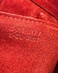 Celine Red Micro Leather Belt Top Handle Bag