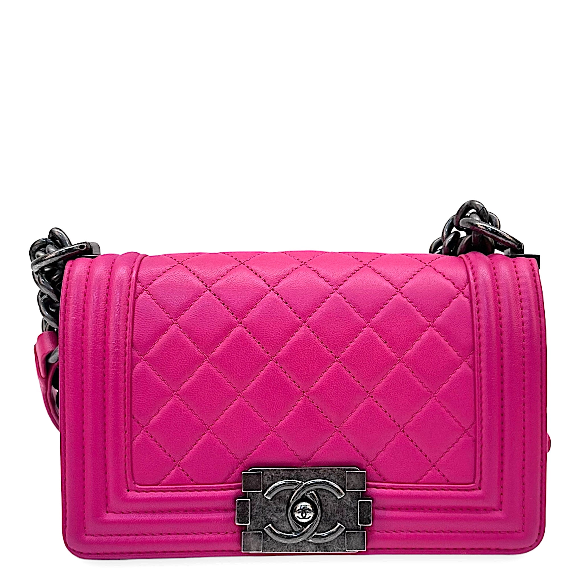 Chanel Boy Bag Small Pink Lambskin