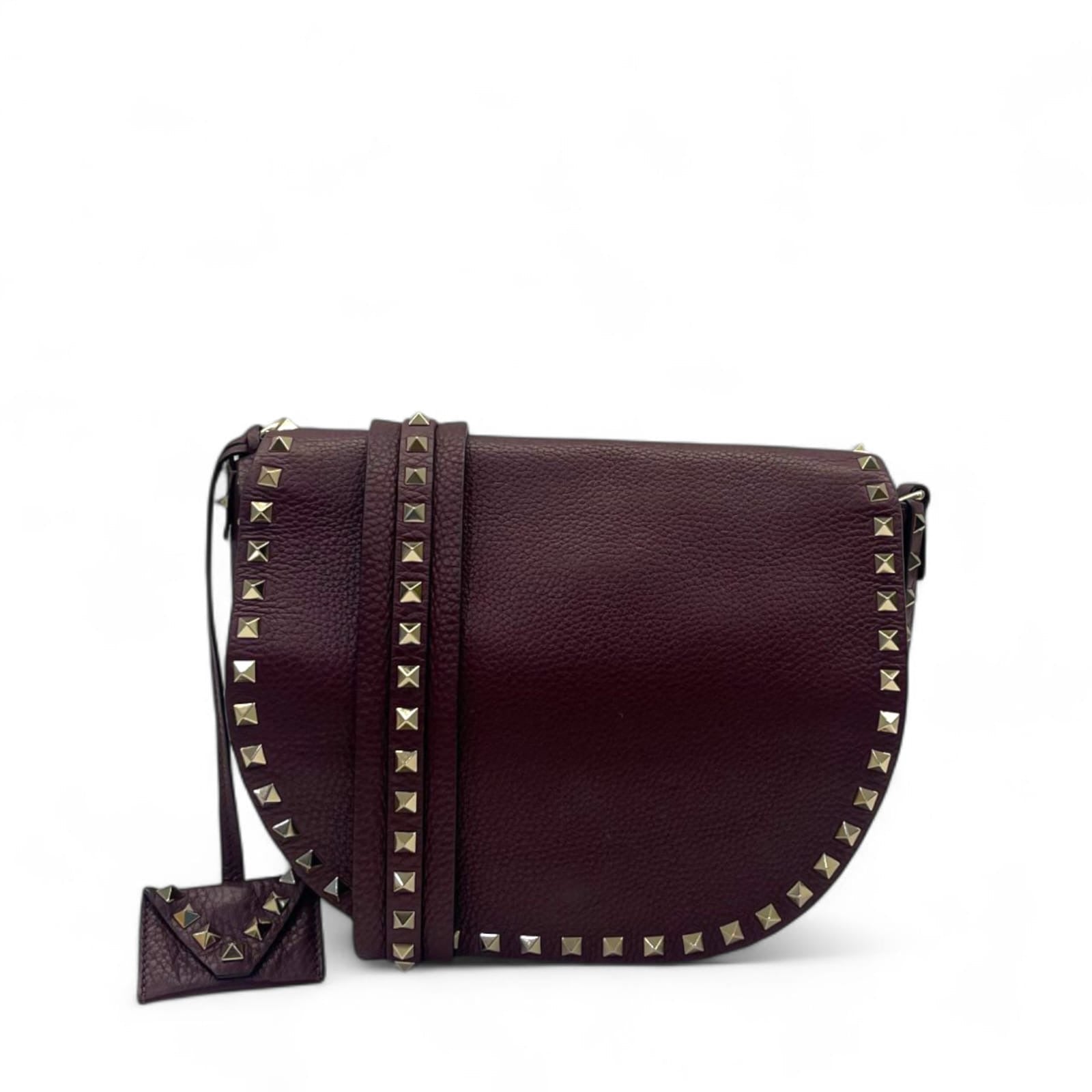 Valentino Rubin Grainy Leather Rockstud Crossbody Bag