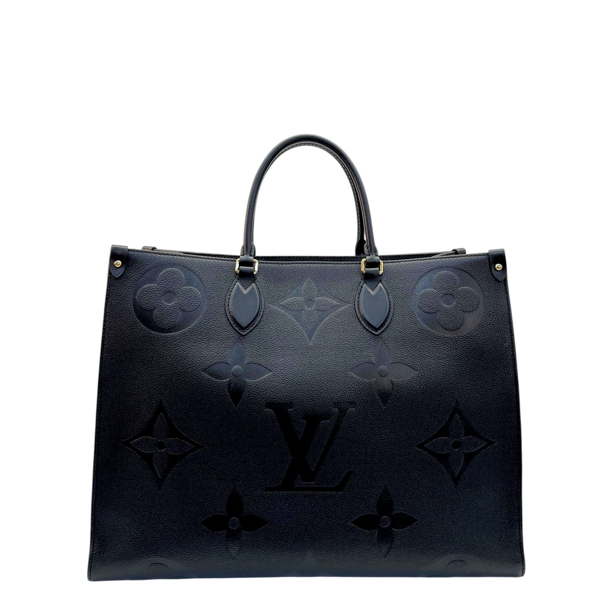 Louis Vuitton Black Monogram Empreinte Leather OnTheGo GM Tote Bag