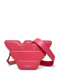 Emporio Armani Logo Leather Crossbody Bag in Pink