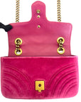 Gucci GG Marmont Small Bag Purple Quilted Velvet