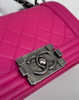 Chanel Boy Small Pink Lambskin Flap Bag