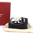 Salvatore Ferragamo Black Leather Belt
