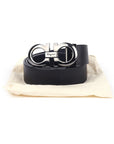 Salvatore Ferragamo Black Leather Belt