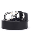 Salvatore Ferragamo Black Leather Belt