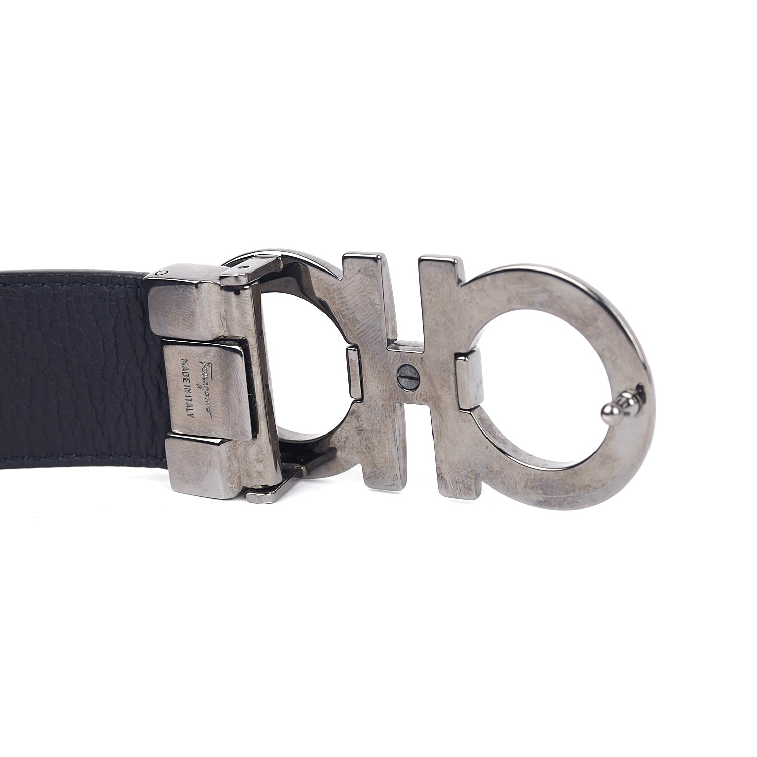 Salvatore Ferragamo Black Leather Belt