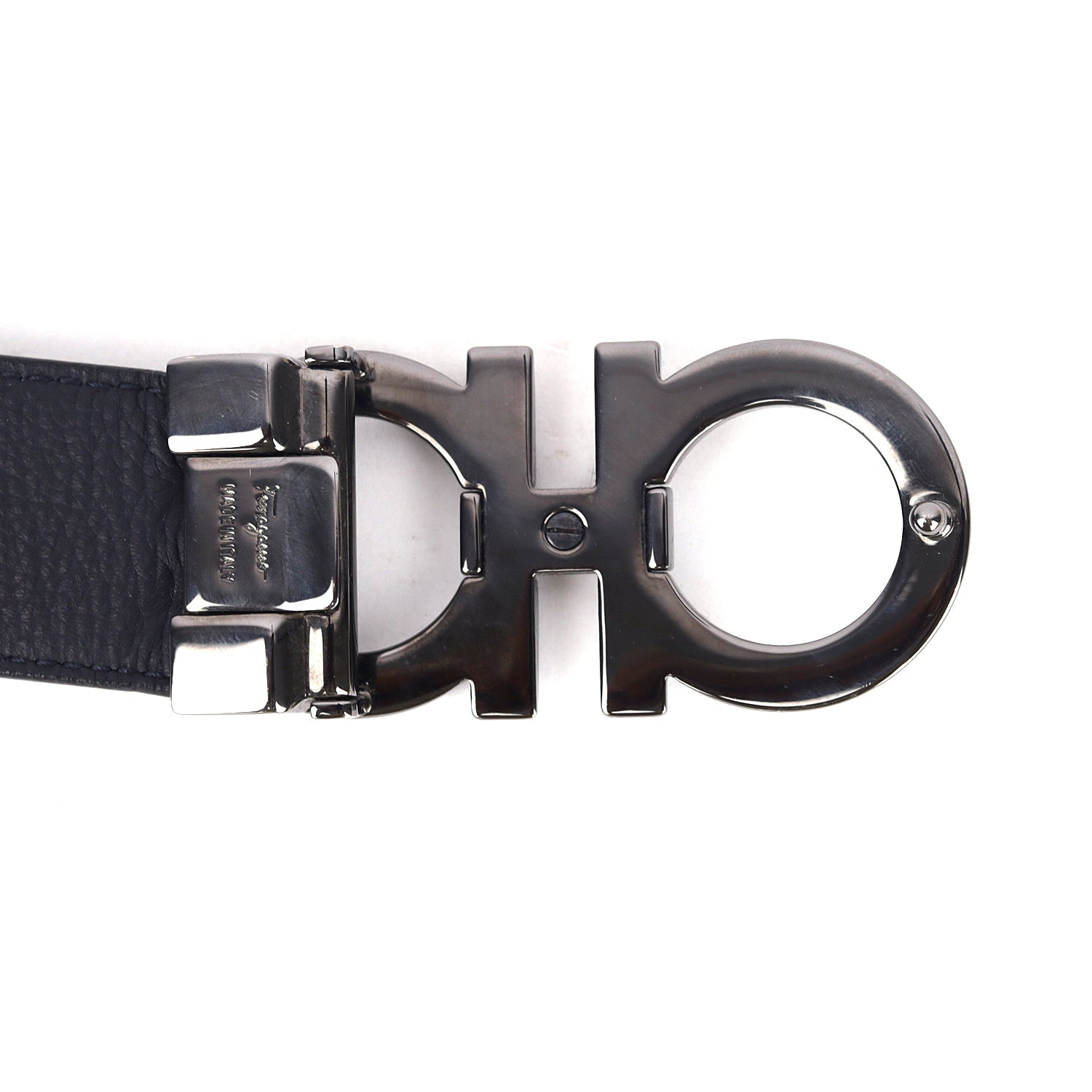 Salvatore Ferragamo Black Leather Belt