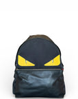 Fendi Black Nylon and Leather Monster Eyes Backpack