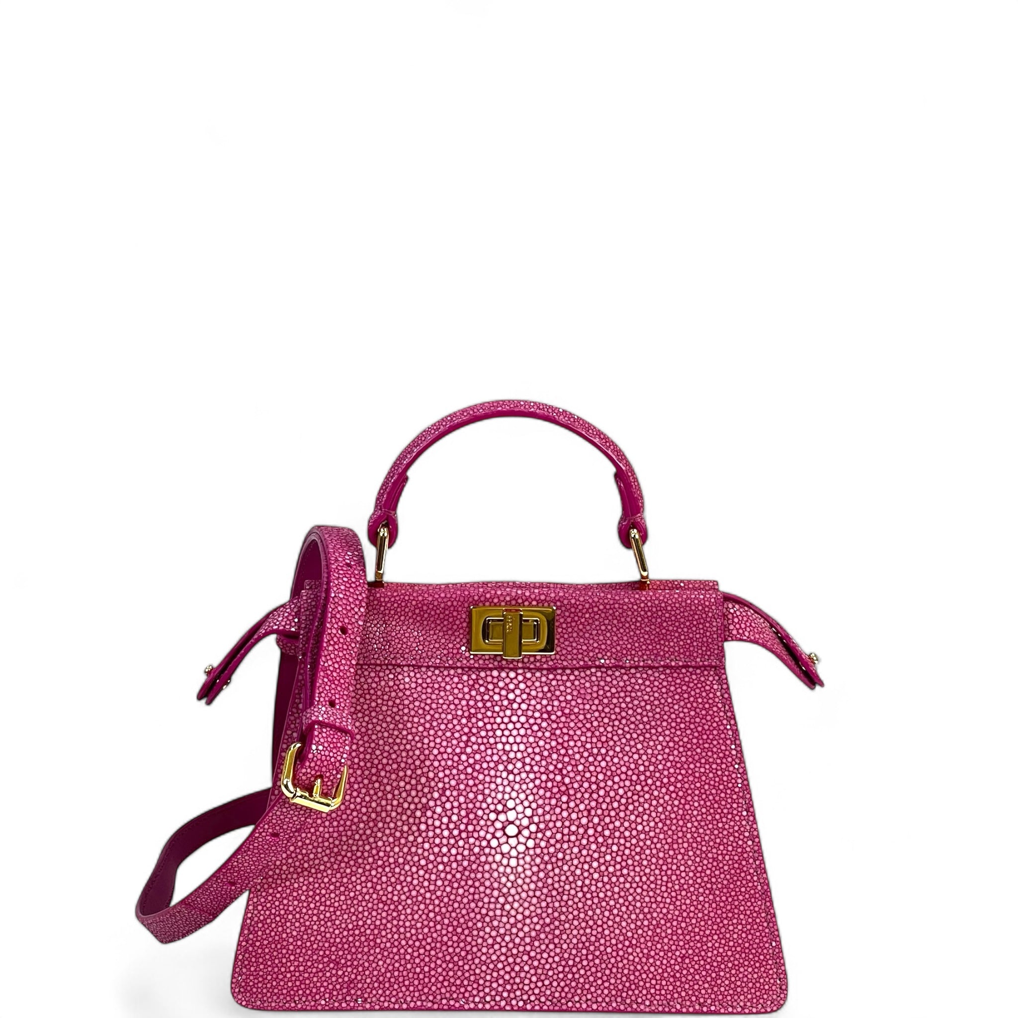 Fendi Peekaboo ISeeU Petite Bag Pink Leather