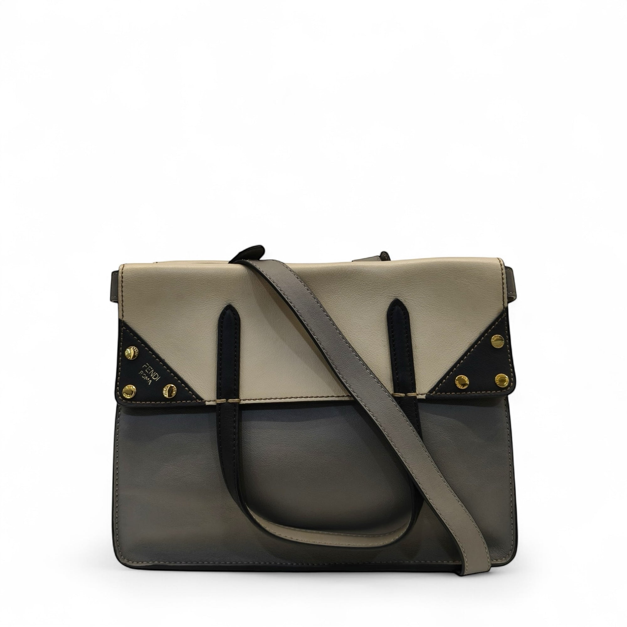 Fendi Tri-Color Grace Leather Flip Bag