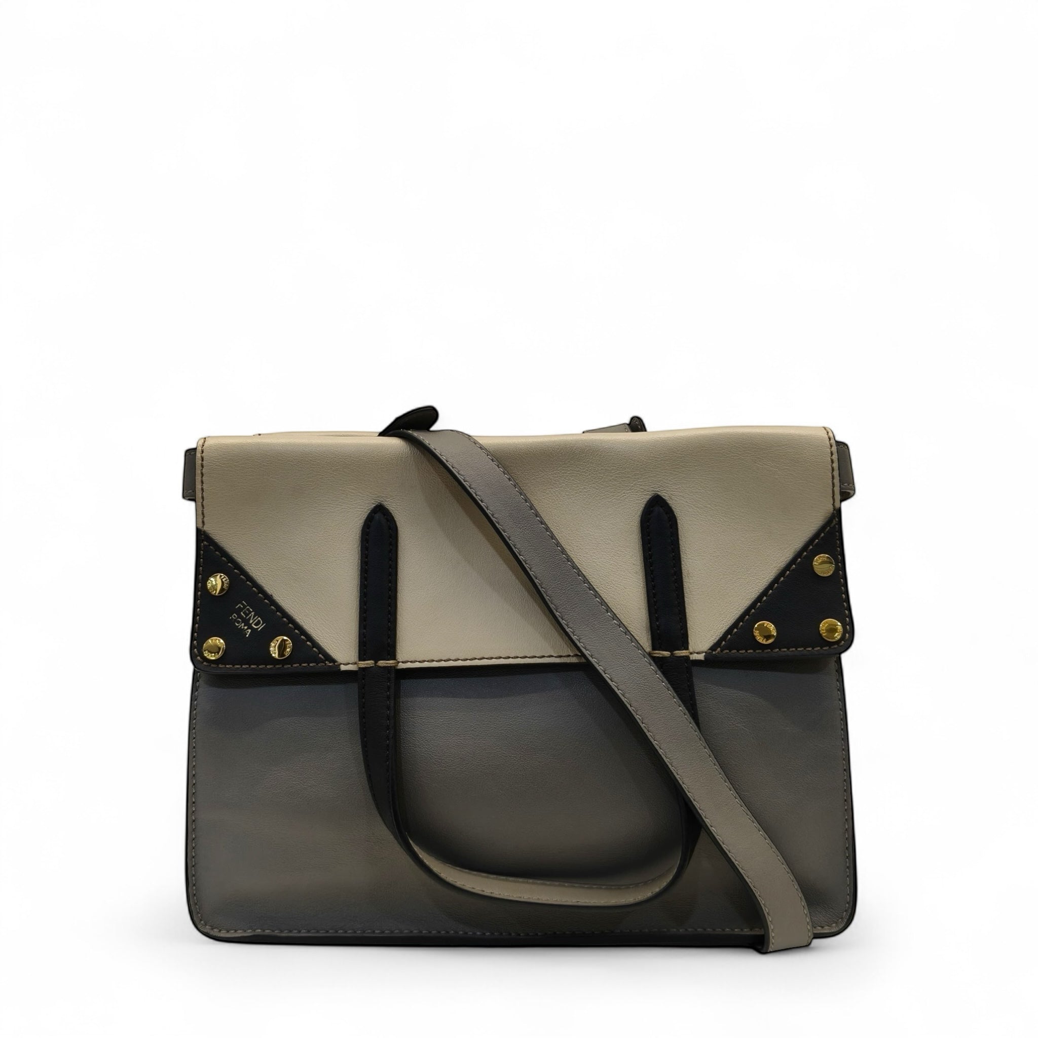 Fendi Tri-Color Grace Leather Flip Bag