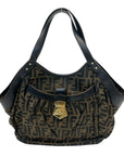 Fendi Zucca Canvas & Leather Borsa Chef Tote Bag