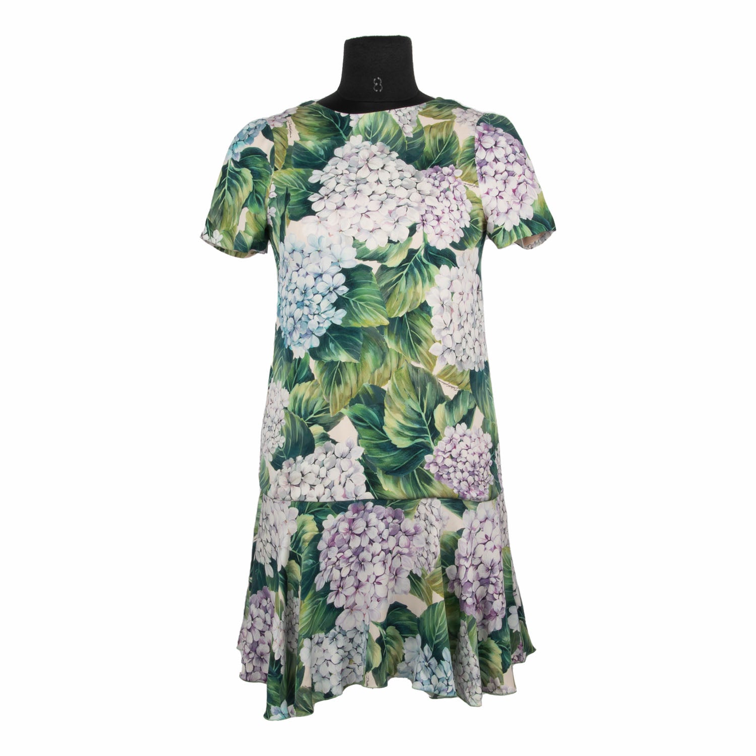 Dolce & Gabbana Green Floral Flower Dress
