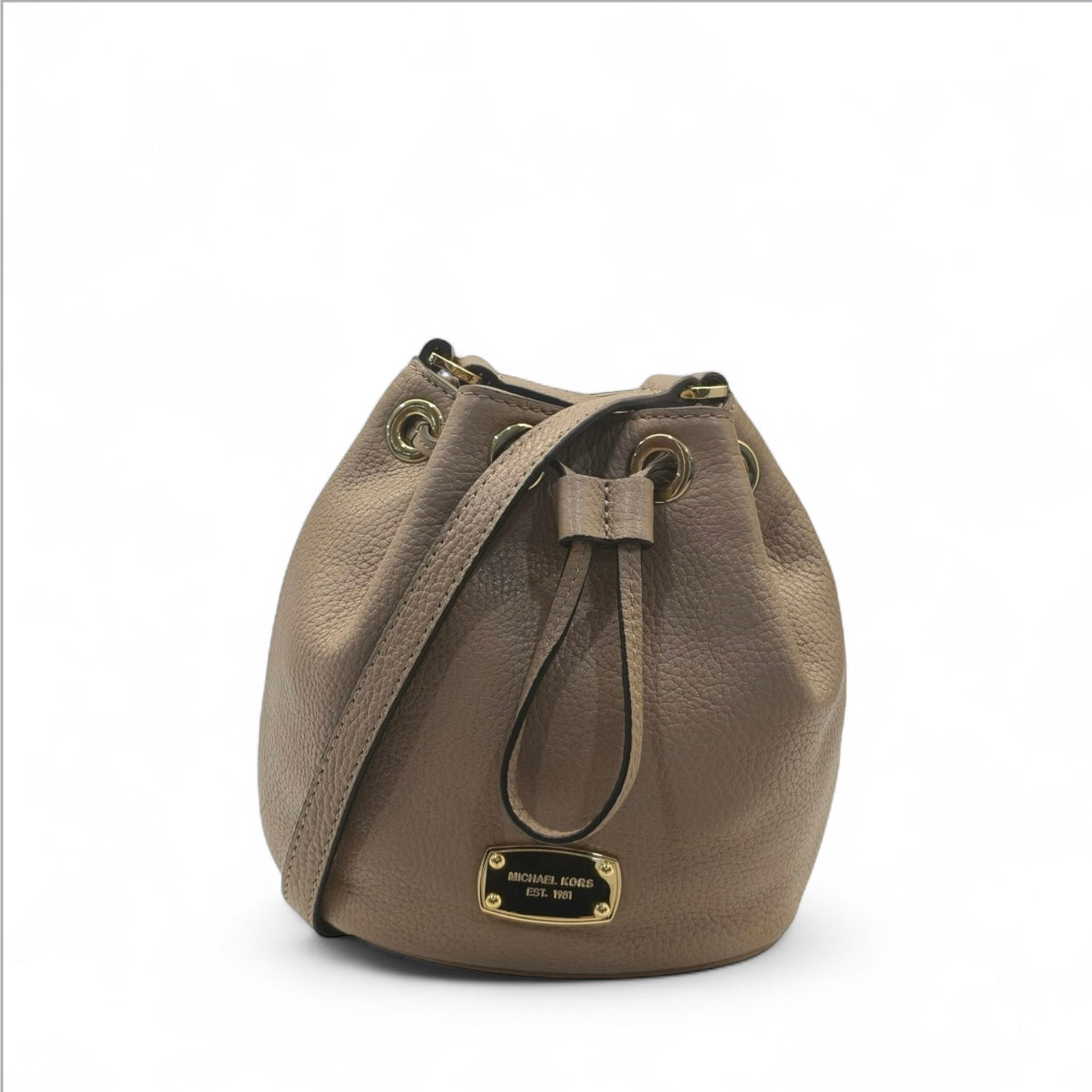 Michael Kors Jules Drawstring Brown Bucket Bag