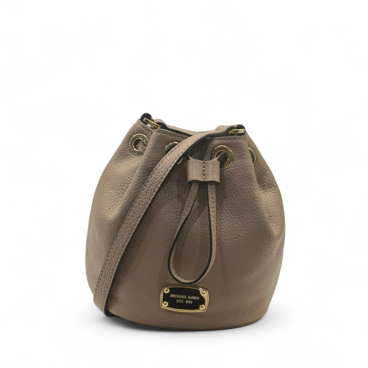 Michael Kors Jules Drawstring Brown Bucket Bag