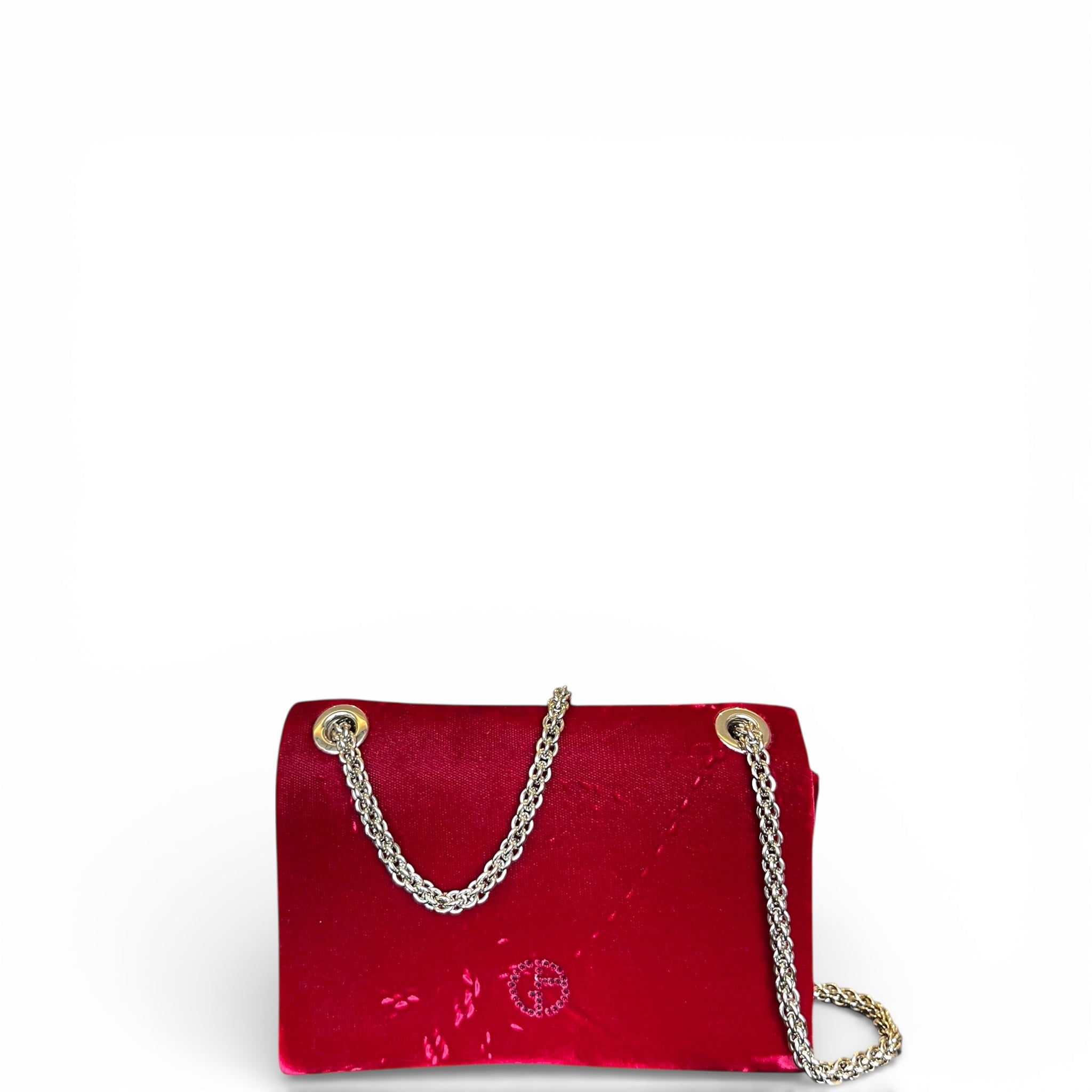 Giorgio Armani Red Velvet Crossbody Bag