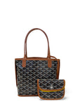 Goyard Anjou Mini Tote Black/Tan Goyardine