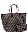 Goyard St Louis PM Tote Black Goyardine