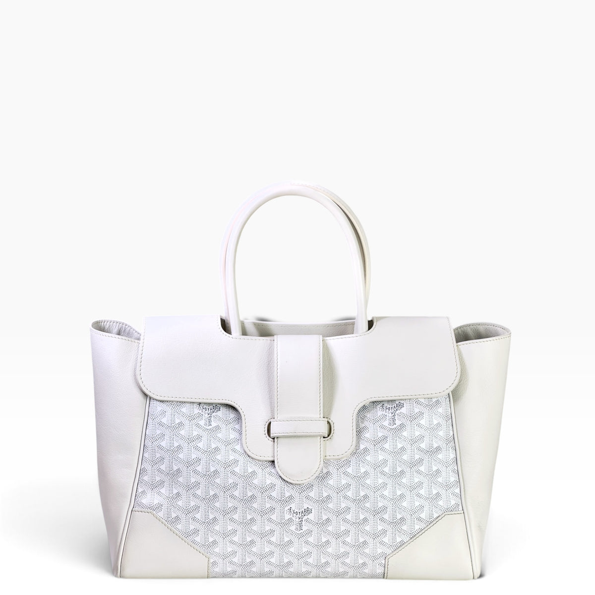 Goyard Saigon Mm medium white canvas Tote Bag