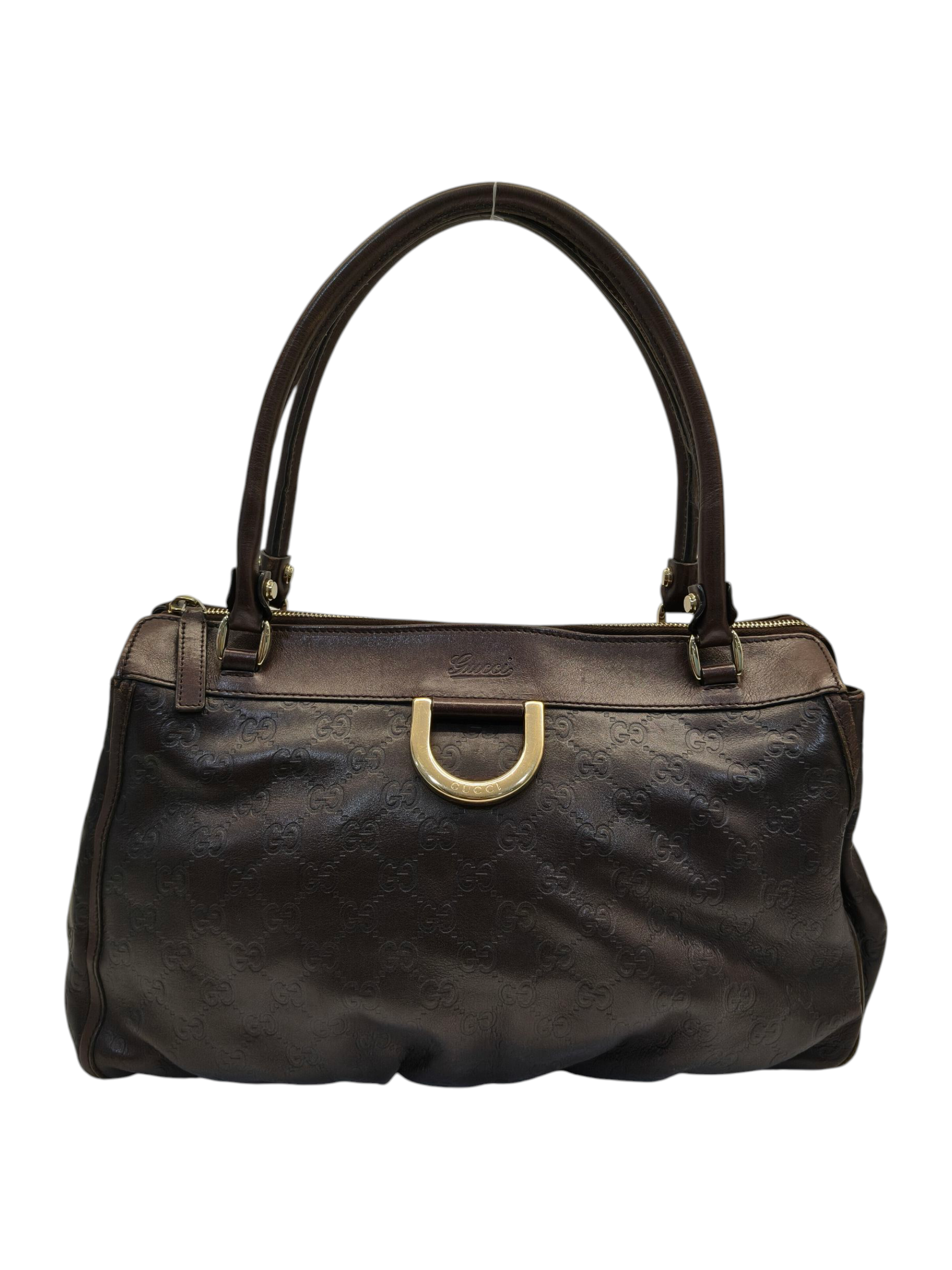 Gucci Brown Guccissima D Ring Leather Tote Bag