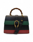 Gucci Dionysus Bamboo Large Tri Color Leather Top Handle Bag