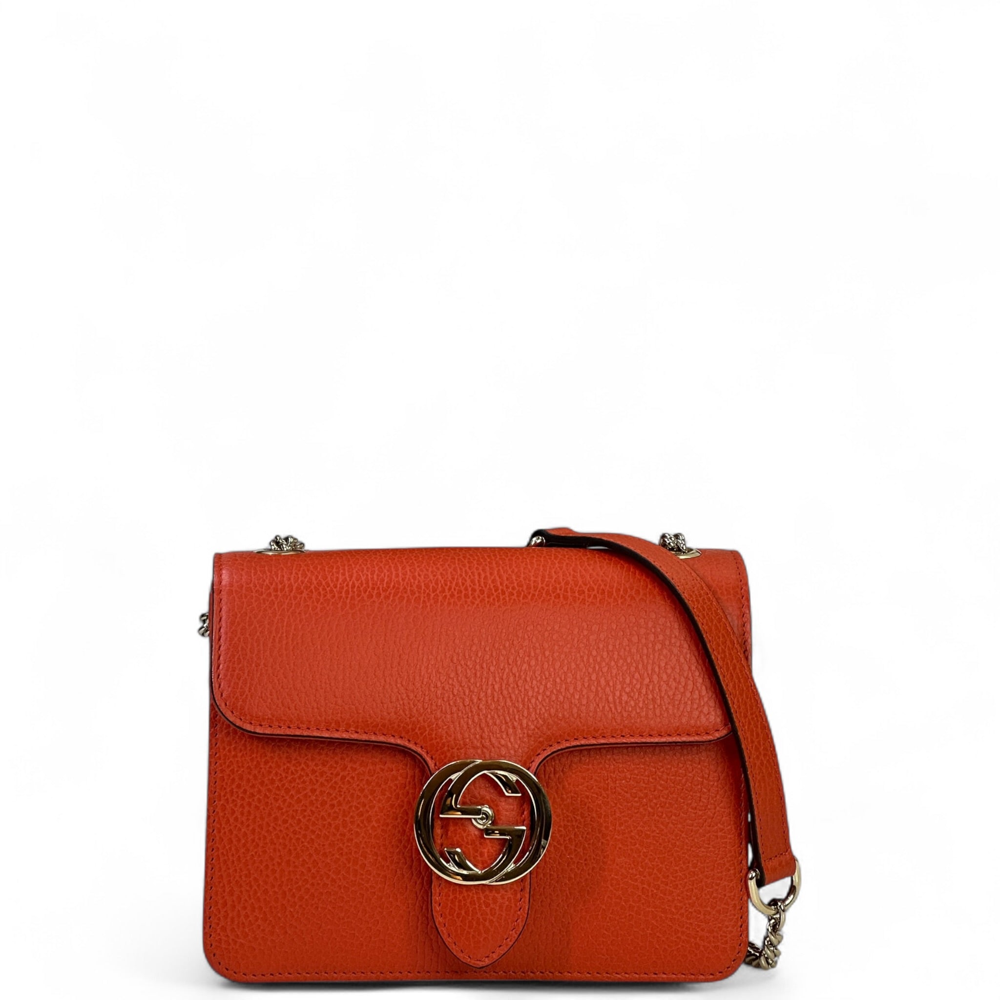 Gucci Dollar Interlocking G Leather Crossbody Bag