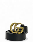 Gucci GG Marmont Black Leather Belt 95 cm