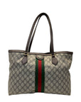 Gucci GG Supreme Ophidia Canvas and Leather Medium Tote Bag