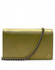 Gucci Gold Betty Metallic Leather Wallet On Chain Bag