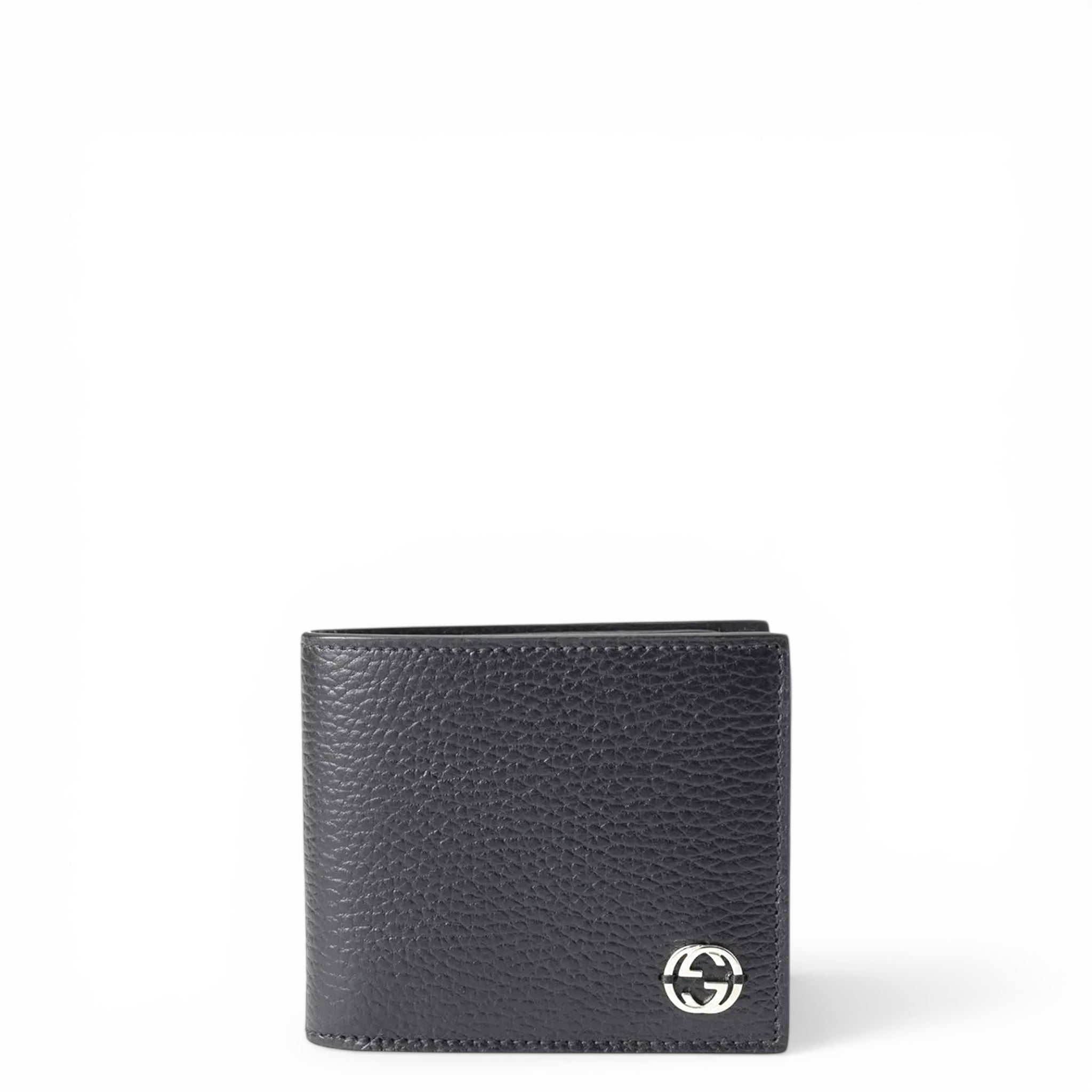Gucci Interlocking GG Bifold Wallet Black Leather