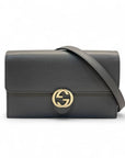 Gucci Interlocking G Leather Chain Crossbody Bag