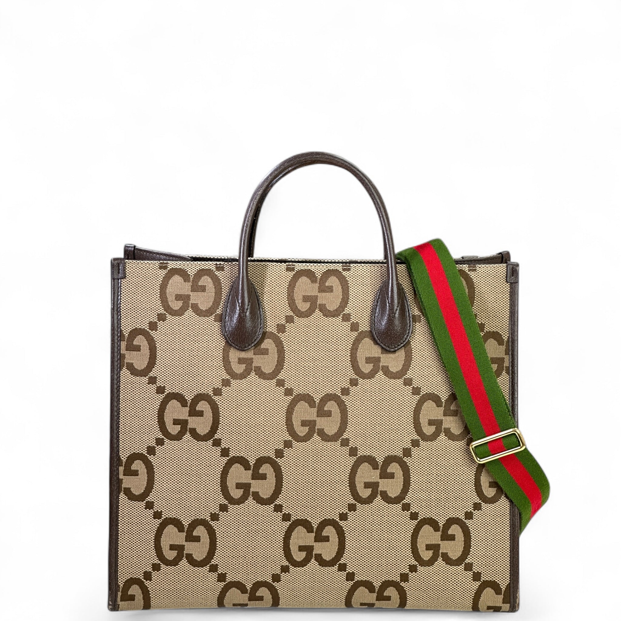 Gucci Jumbo GG tote beige brown monogram canvas