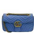 Gucci Leather GG Marmont Matelasse Shoulder Bag