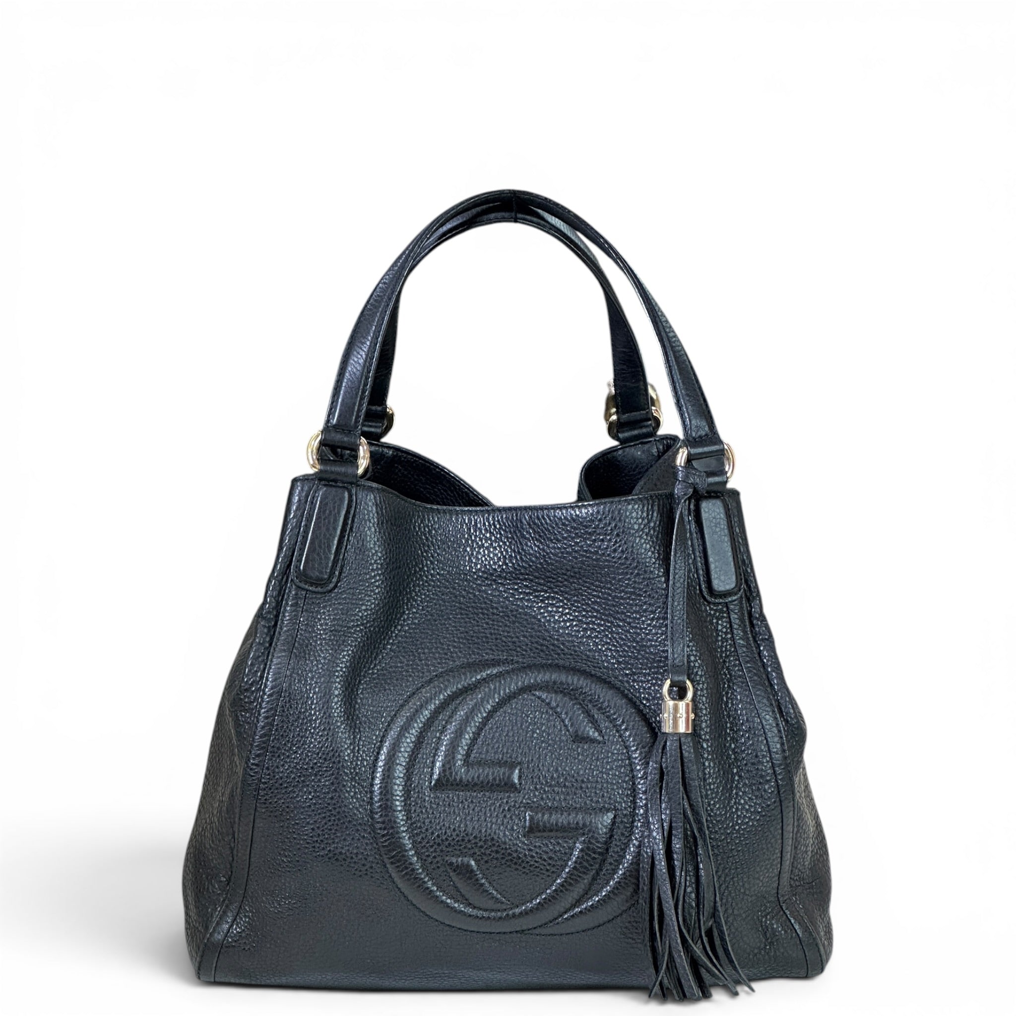 Gucci Soho Tote Medium Black Leather