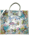 Gucci Tiger Medium Tote Shanghai Savanah White Multicolor